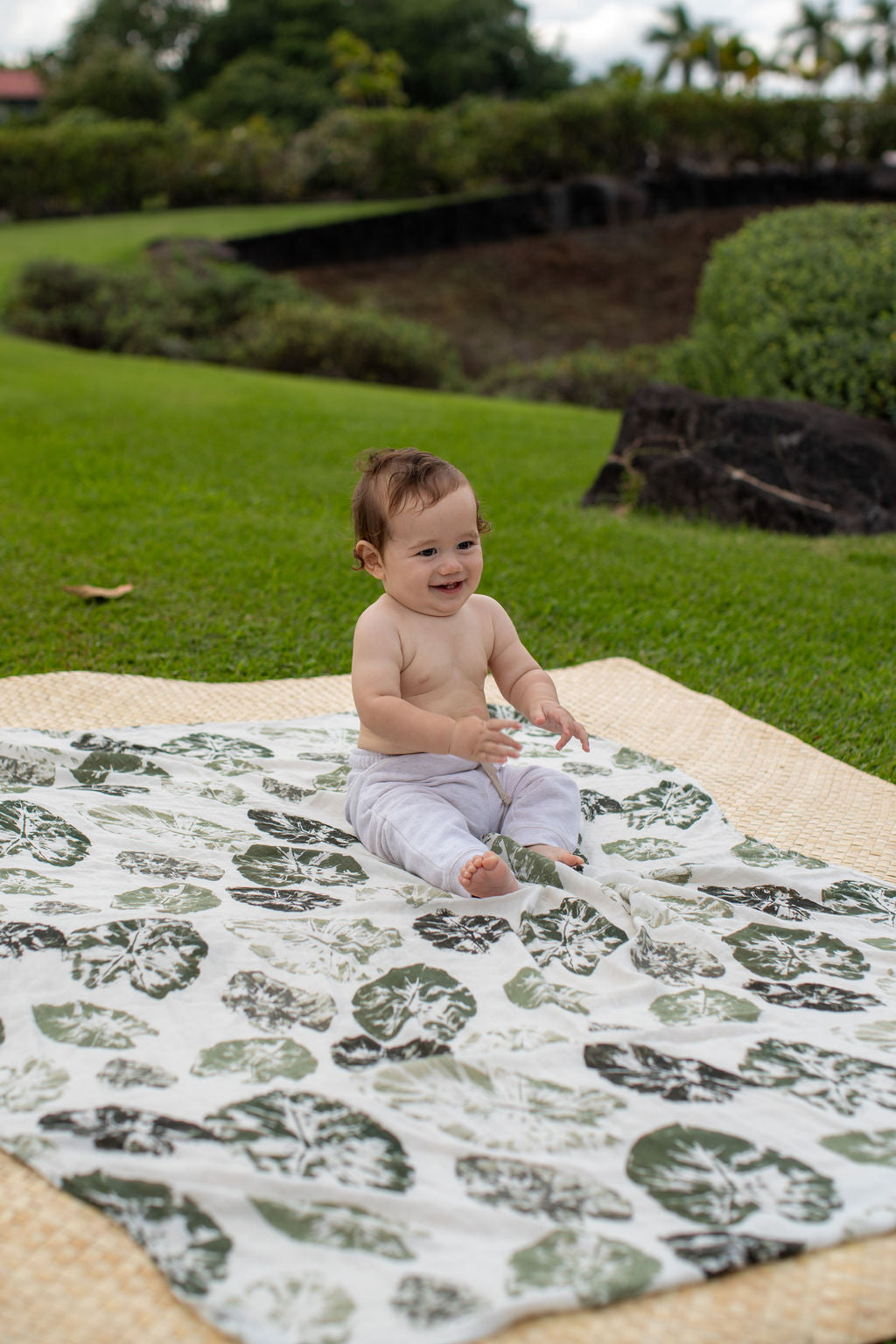 Kalo Stamp Bamboo Muslin Pareo