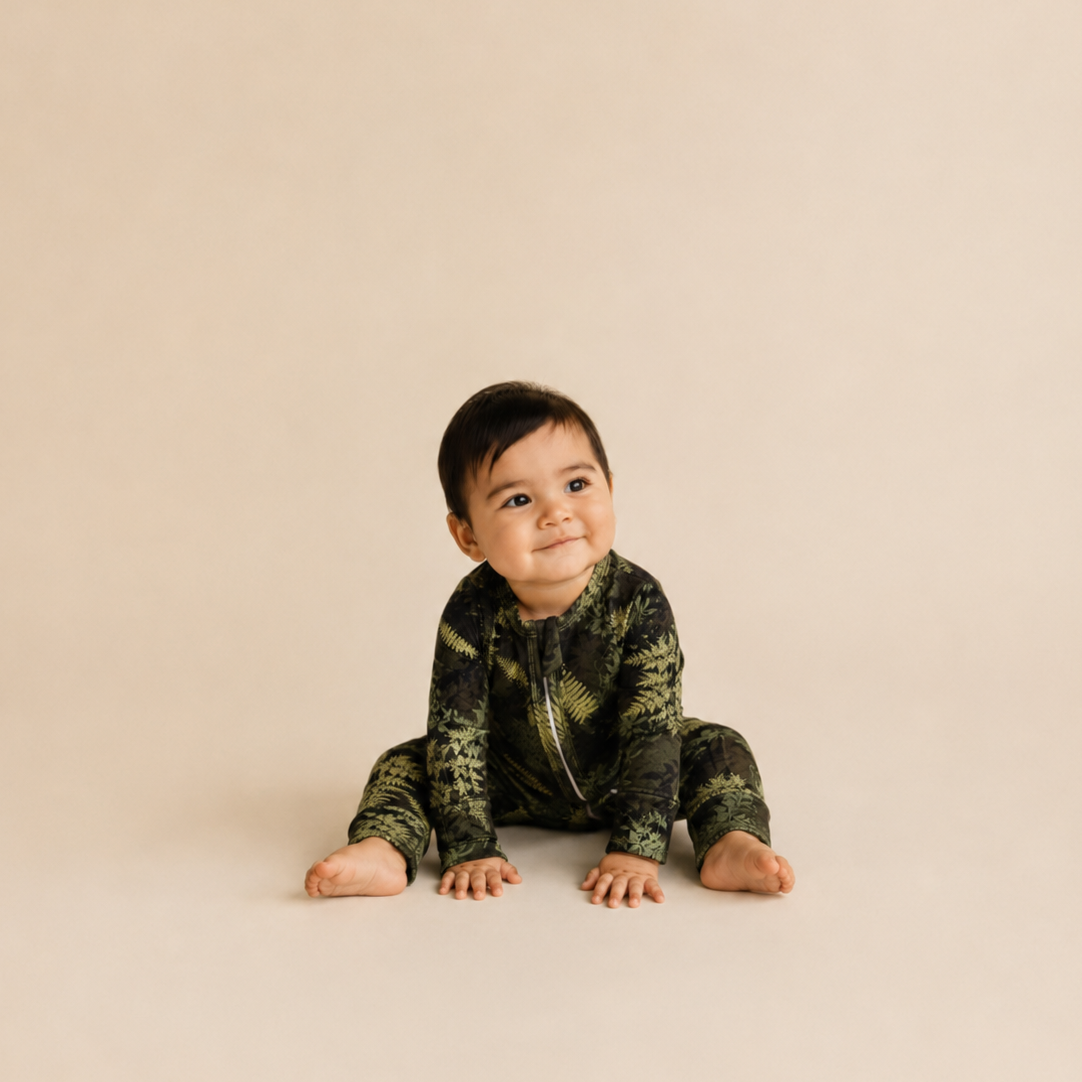 Green Hawaiian Ferns Bamboo Coverall