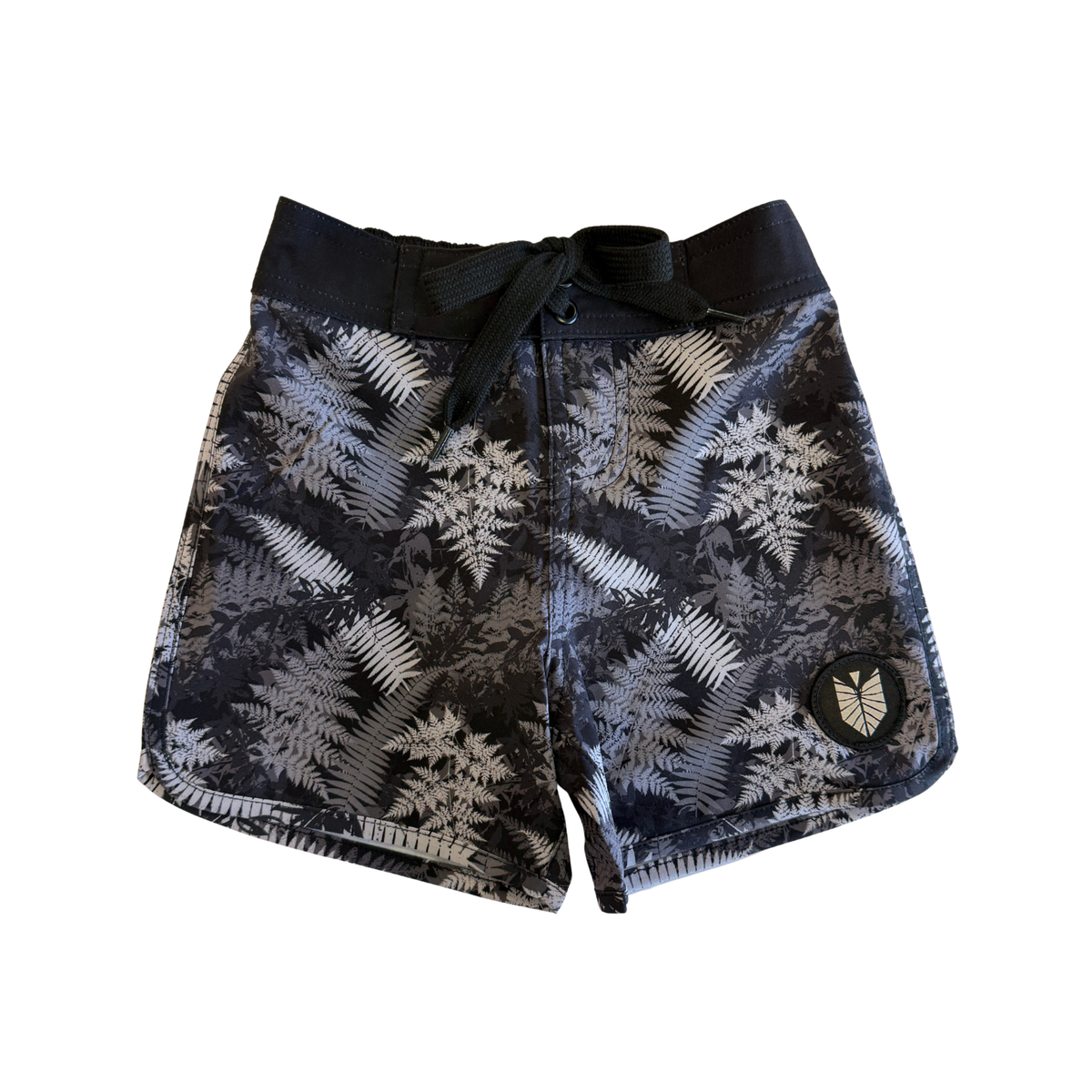 Black Hawaiian Ferns 4-Way Stretch Boardshorts