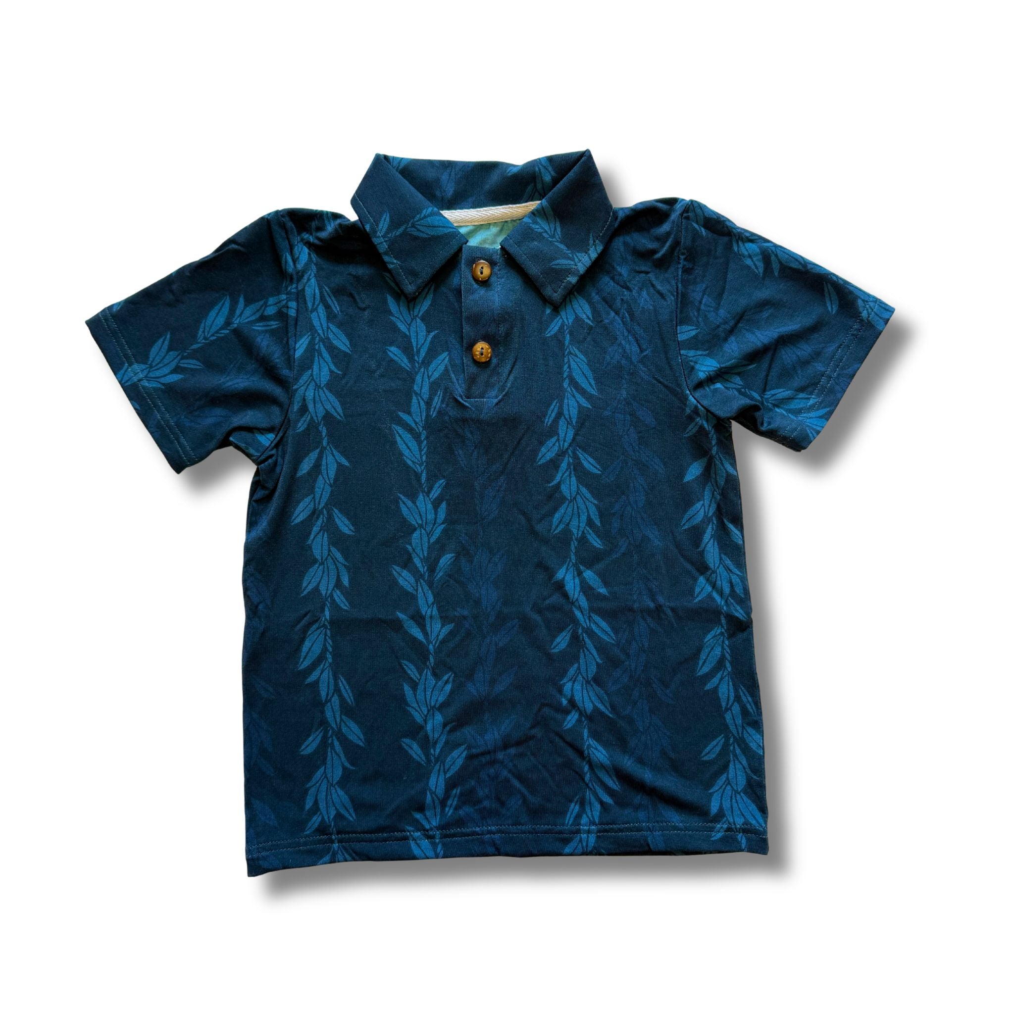 Blue Maile Strands Bamboo Kalei Athletic Polo