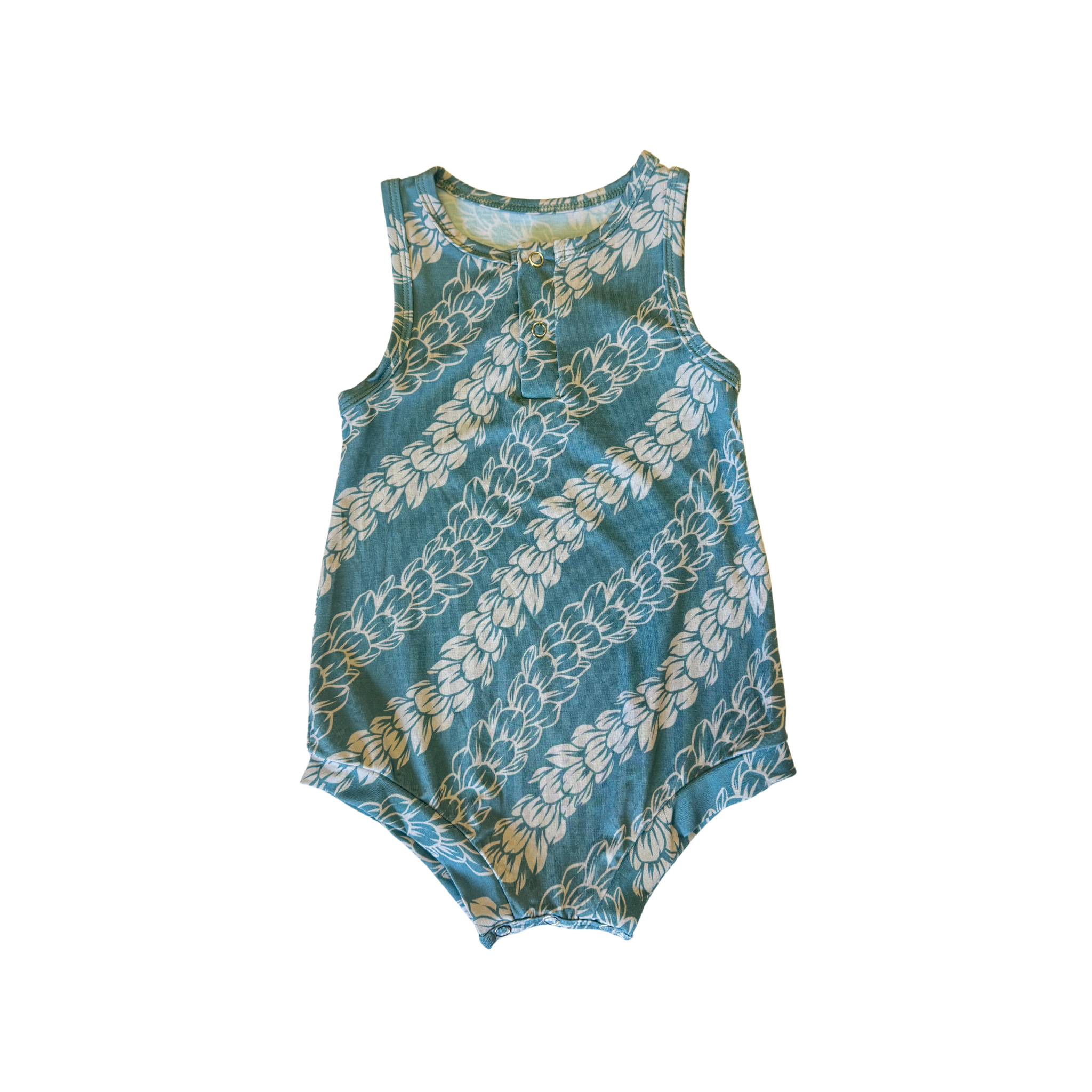 Blue Pakalana Strands Tank Bamboo Tank Romper
