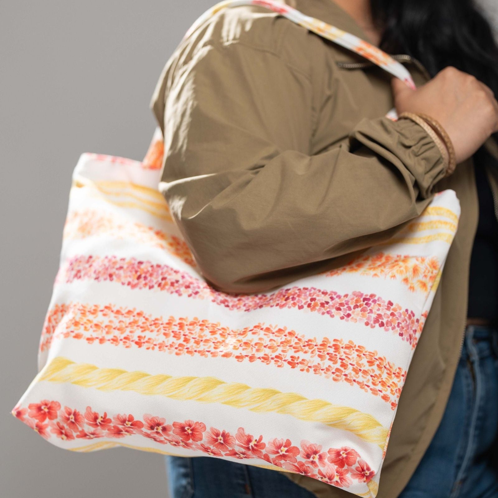 Lei Alaula Ulaula Canvas Zipper Tote Bag