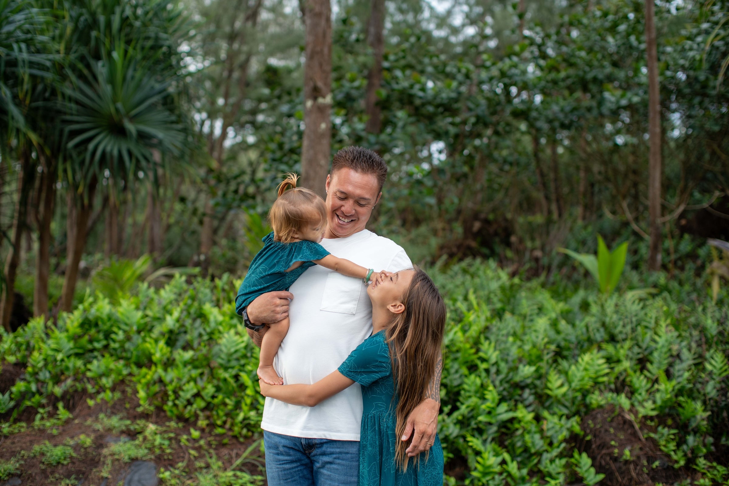 Blue Pua Kukui Bamboo Kaliko Dress