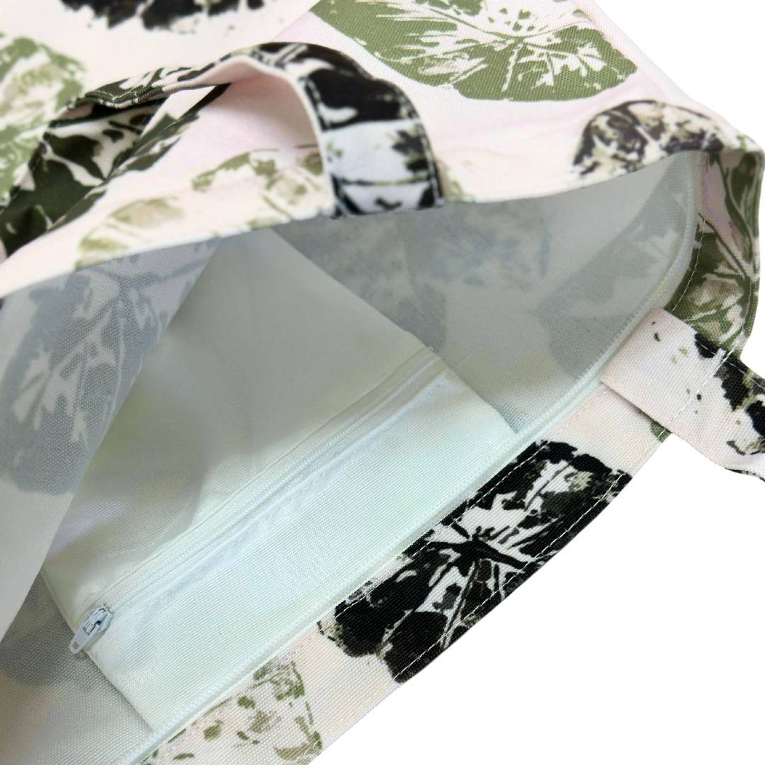 Kalo Stamp Canvas Zipper Tote Bag