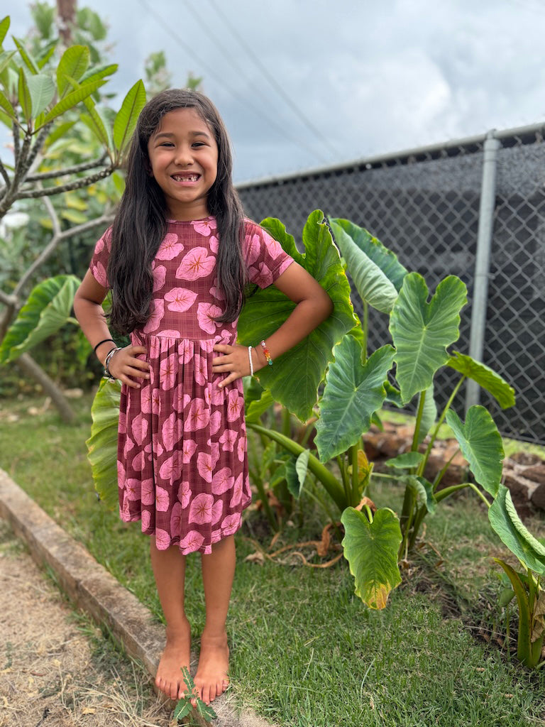 Pink Palaka Kalo Bamboo Kaliko Dress