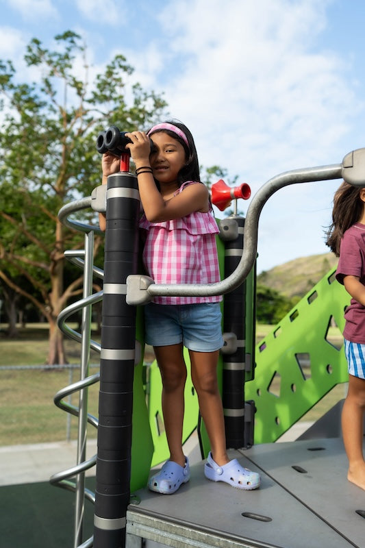 Guava Made in Hawaii Palaka Ruffle Tie Top