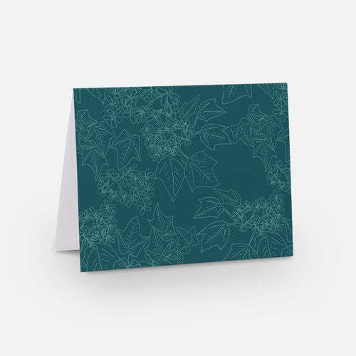 Blue Pua Kukui Notecard