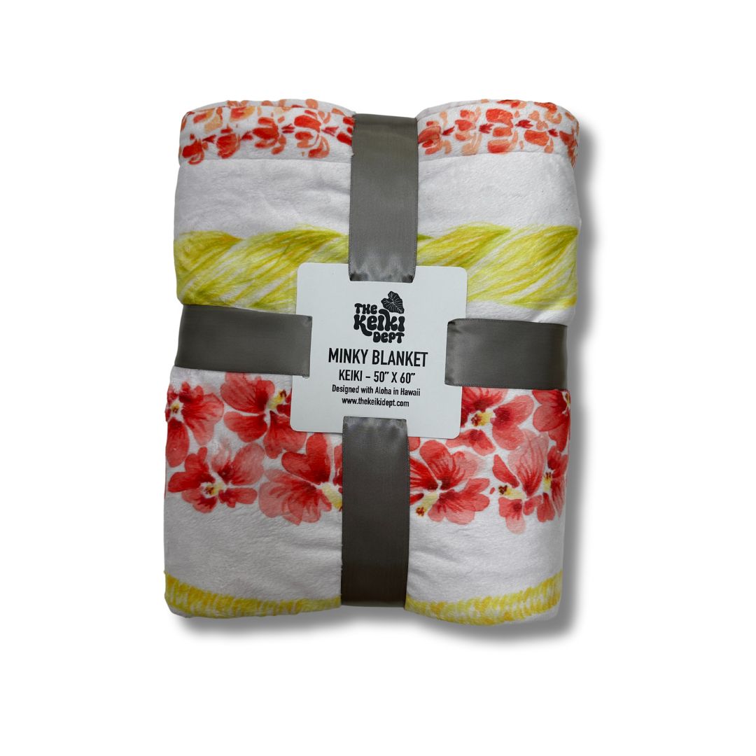 Lei Alaula Ulaula Minky Blanket