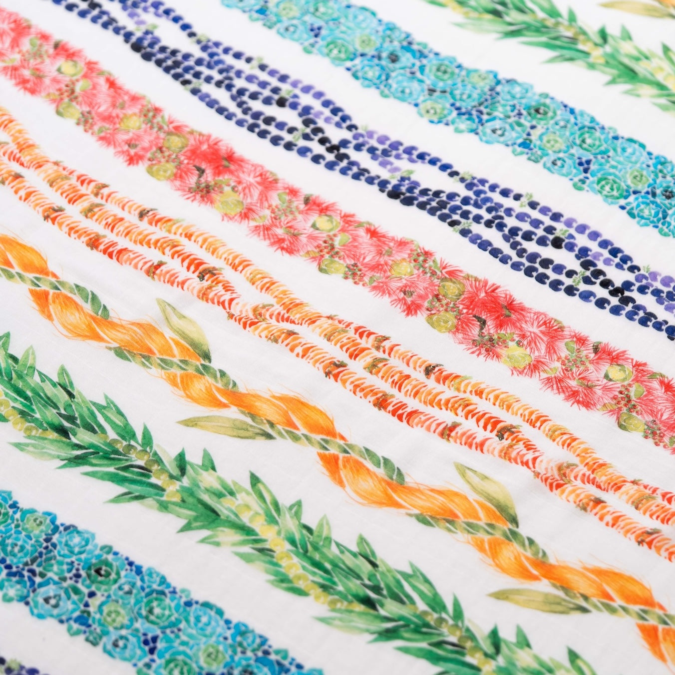 Lei Anuenue Bamboo Muslin Kapa Moe (Swaddle Blanket)