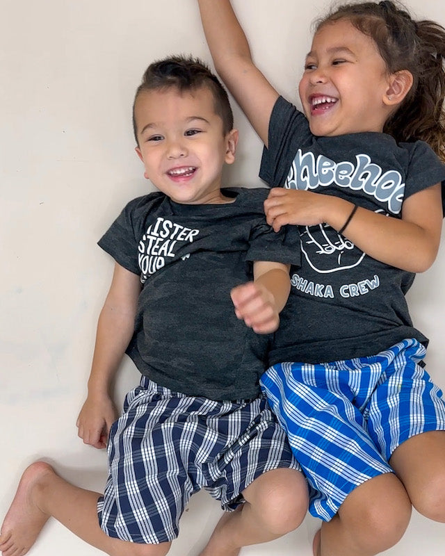 Turquoise Palaka Harem Shorts