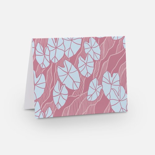 Pink Mauka Kalo Notecard