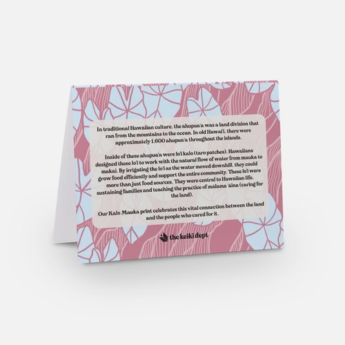 Pink Mauka Kalo Notecard
