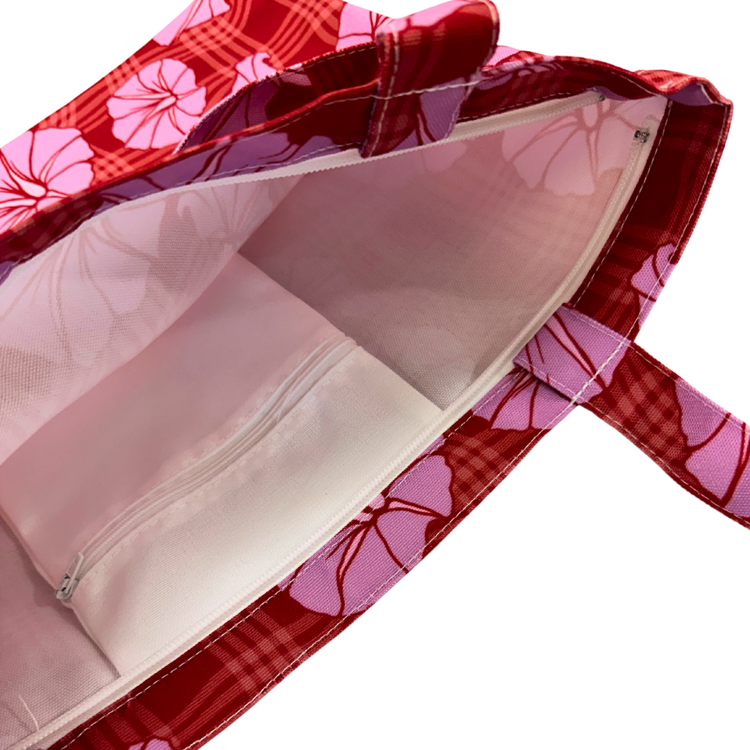 Pohuehue Canvas Zipper Tote Bag