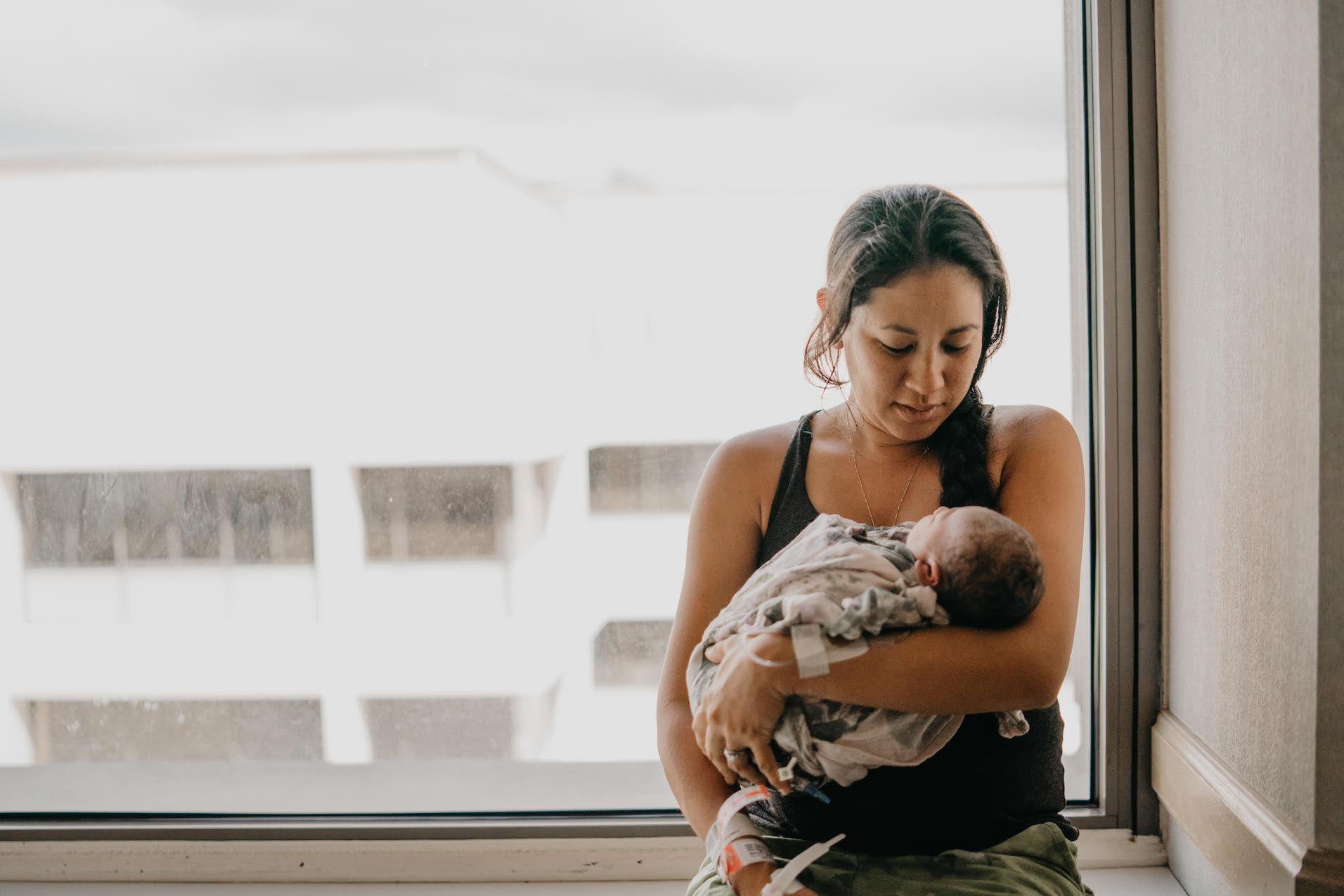 leilani, owner of the keiki dept, with newborn baby