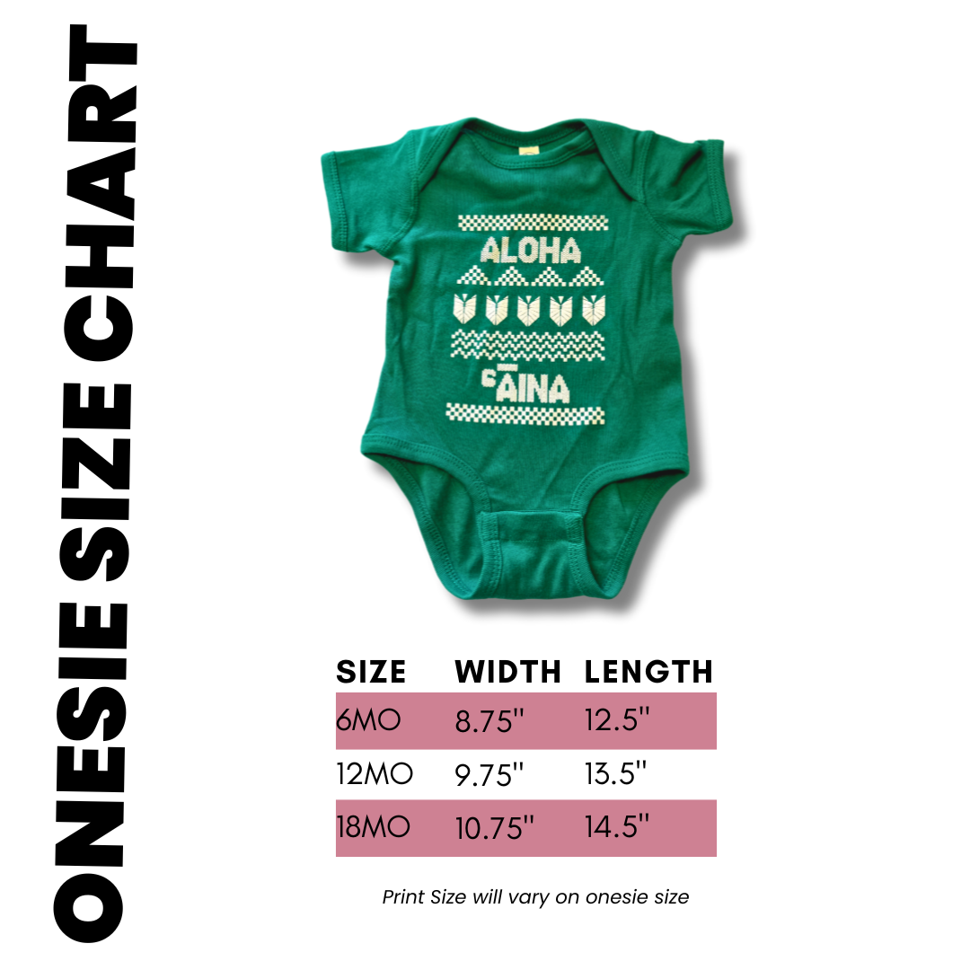 Aloha Aina Green Onesies