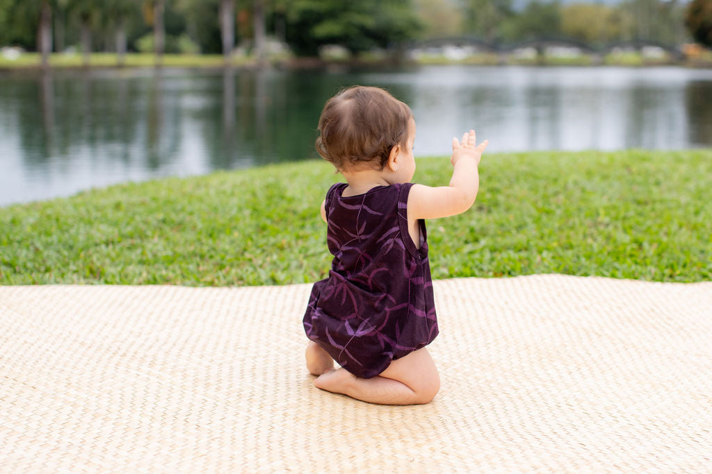 Purple Uluhe Bamboo Bubble Bodysuit