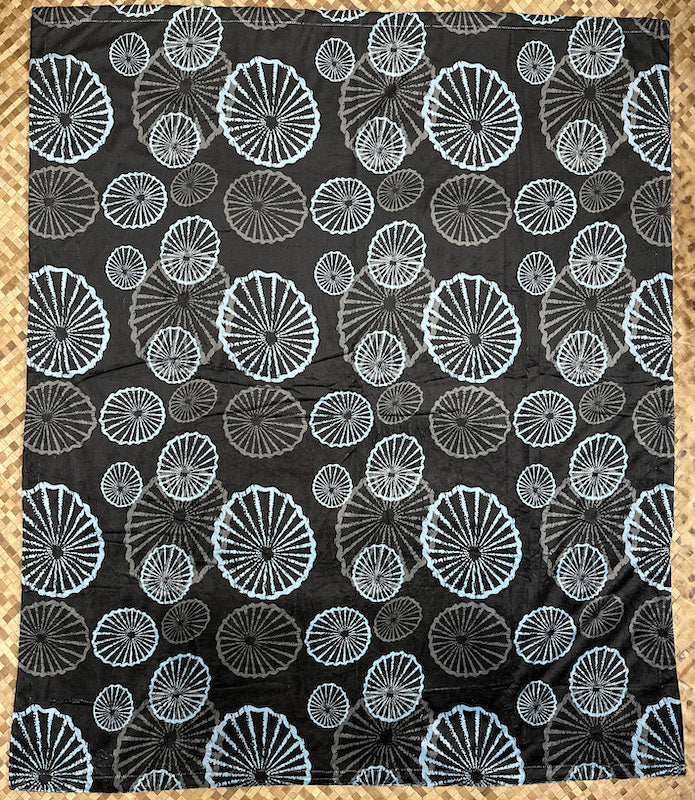 Black Opihi Minky Blanket