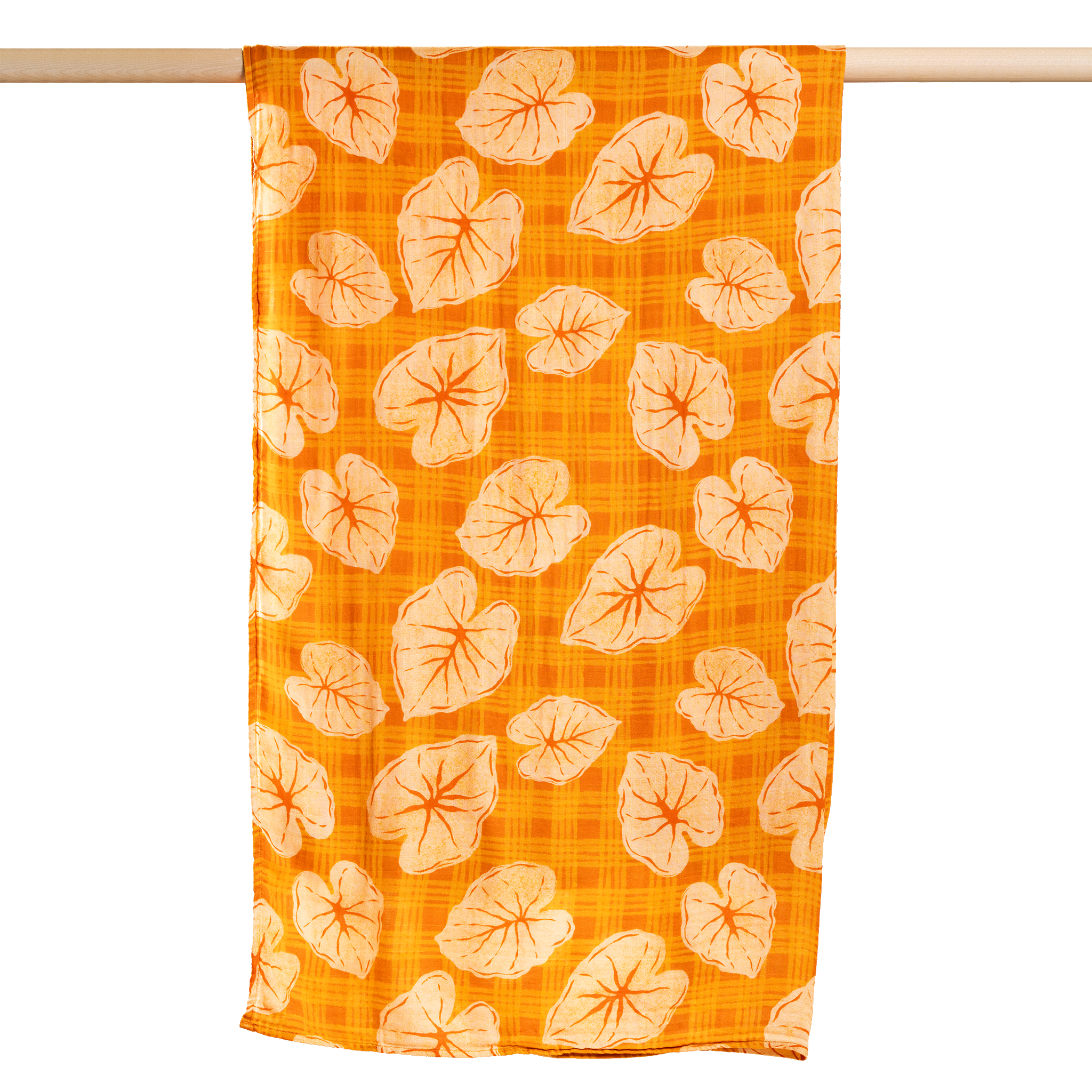 Caramel Orange Palaka Kalo Bamboo Muslin Pareo