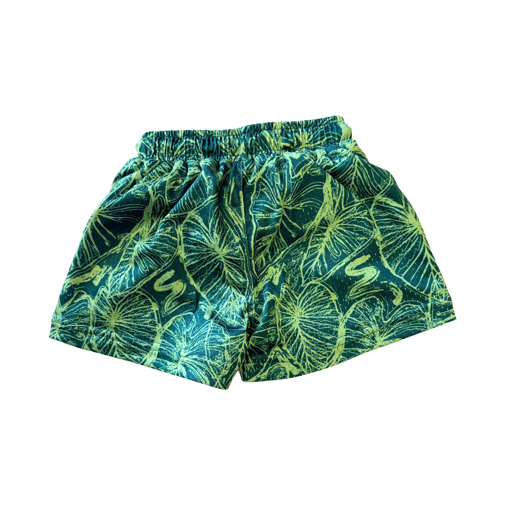 Green Kalo Scribble Youth Mesh Shorts