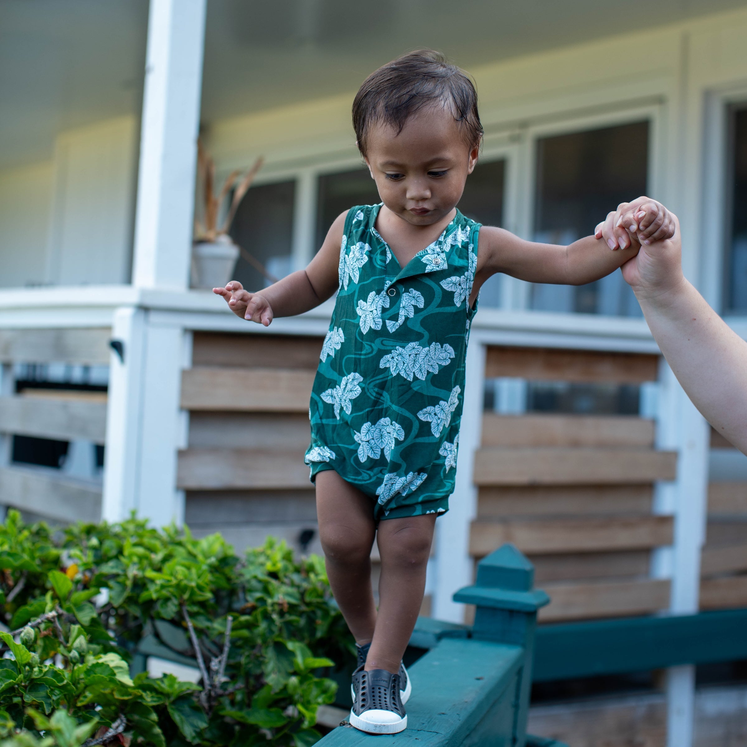 Hawaiian Loʻi Po Tank Bamboo Tank Romper