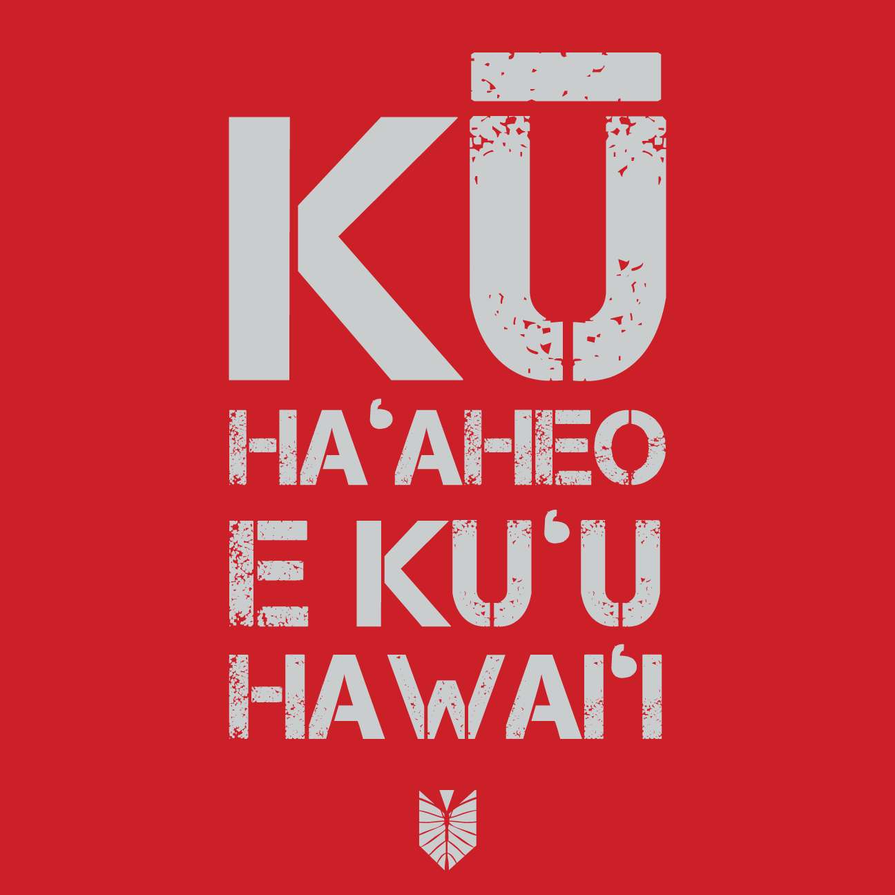 sticker with Red background with white text