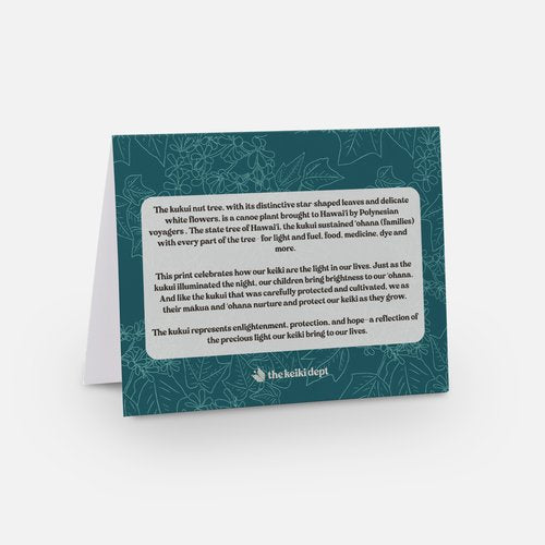 Blue Pua Kukui Notecard
