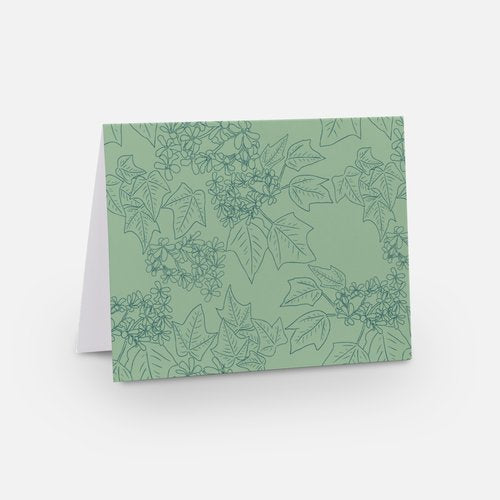 Light Green Pua Kukui Notecard