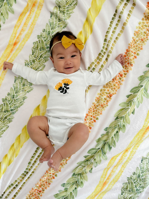 Ohia Lehua Embroidered Onesie