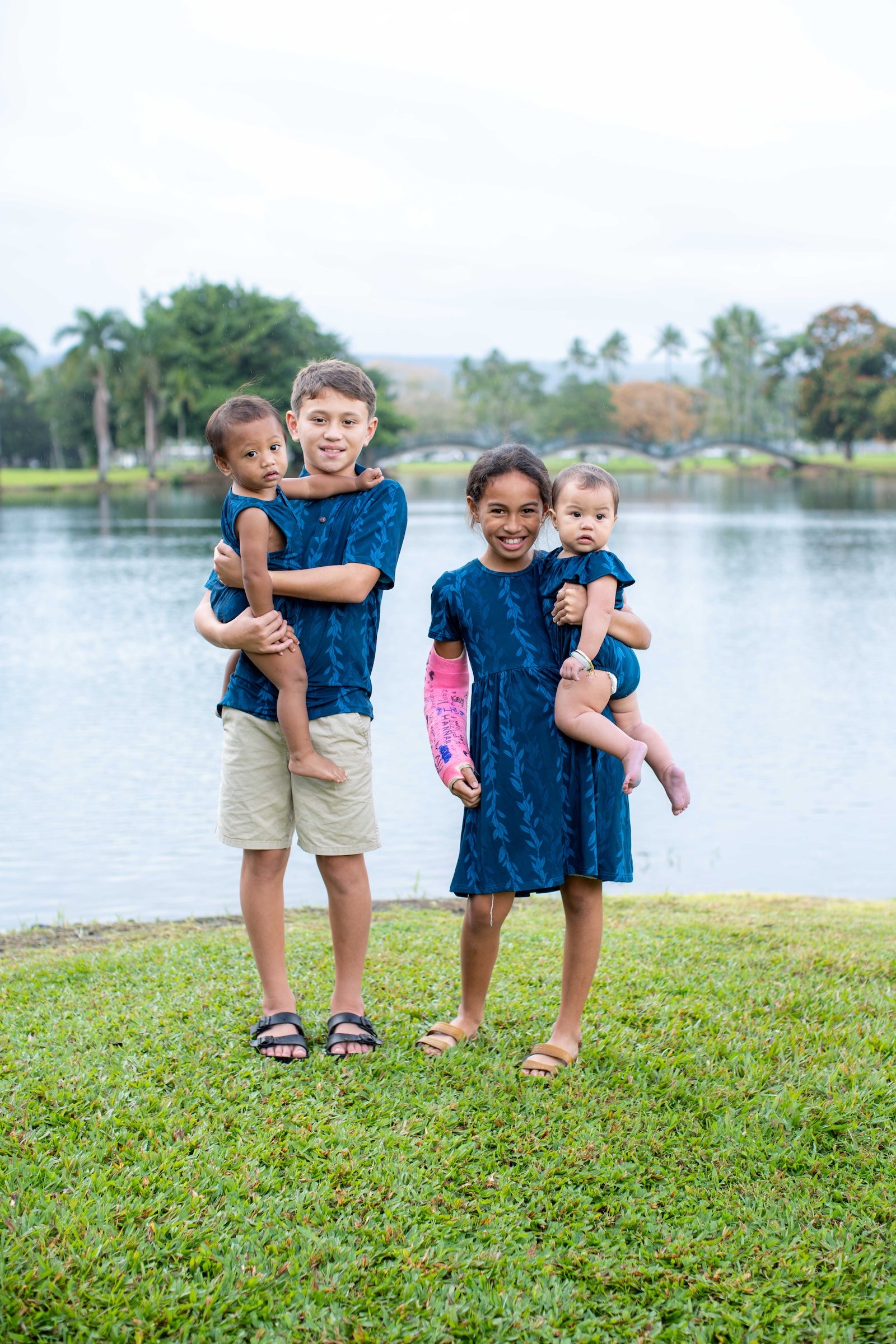 Blue Maile Strands Bamboo Kaliko Dress
