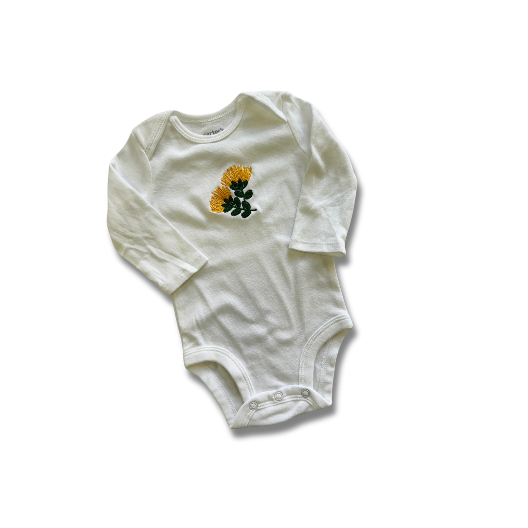 Ohia Lehua Embroidered Onesie