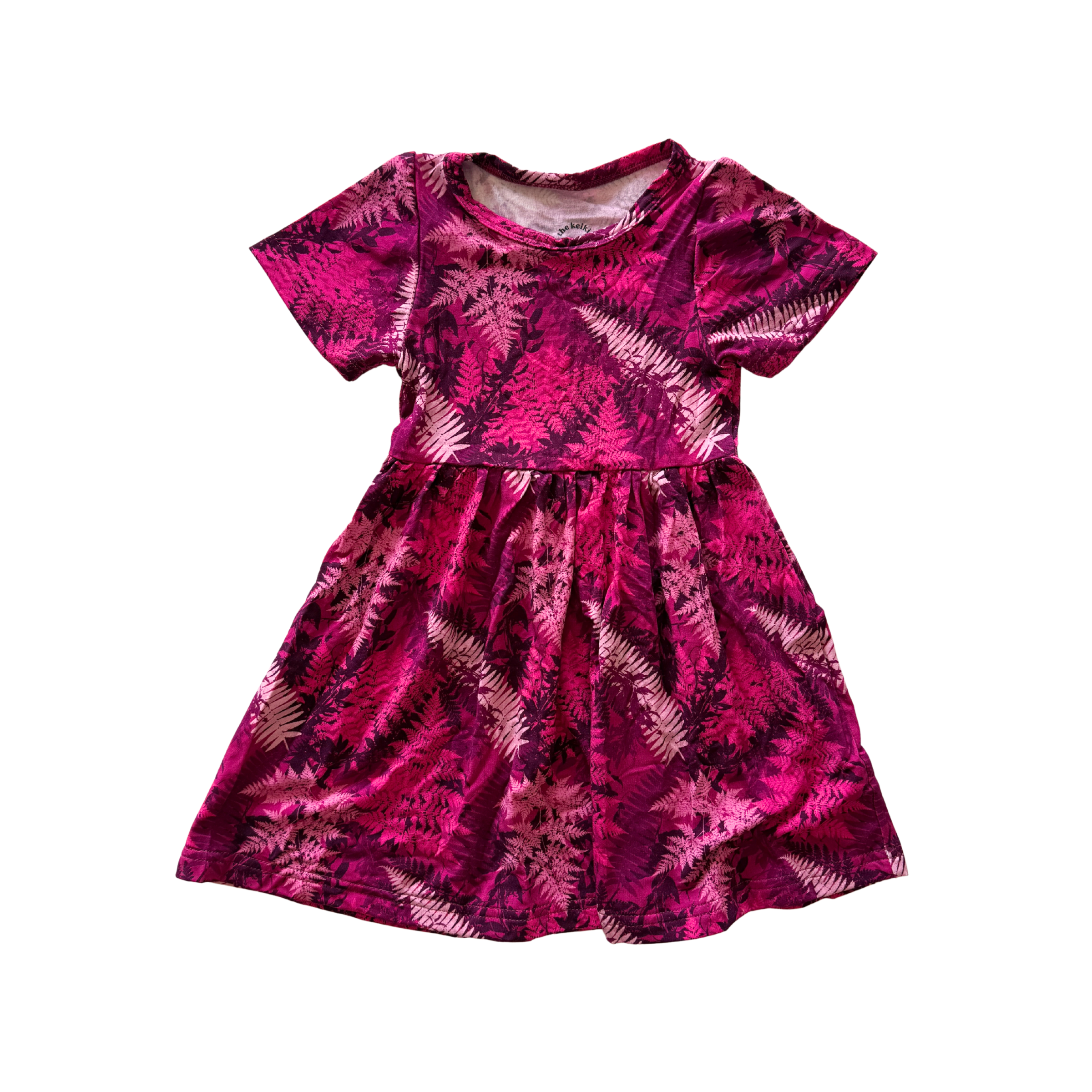 Pink Hawaiian Ferns Bamboo Kaliko Dress