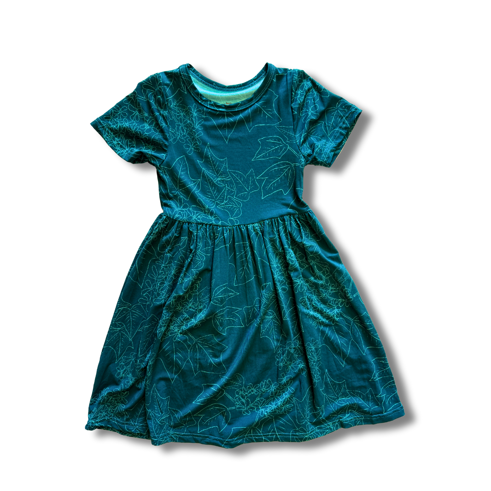 Blue Pua Kukui Bamboo Kaliko Dress