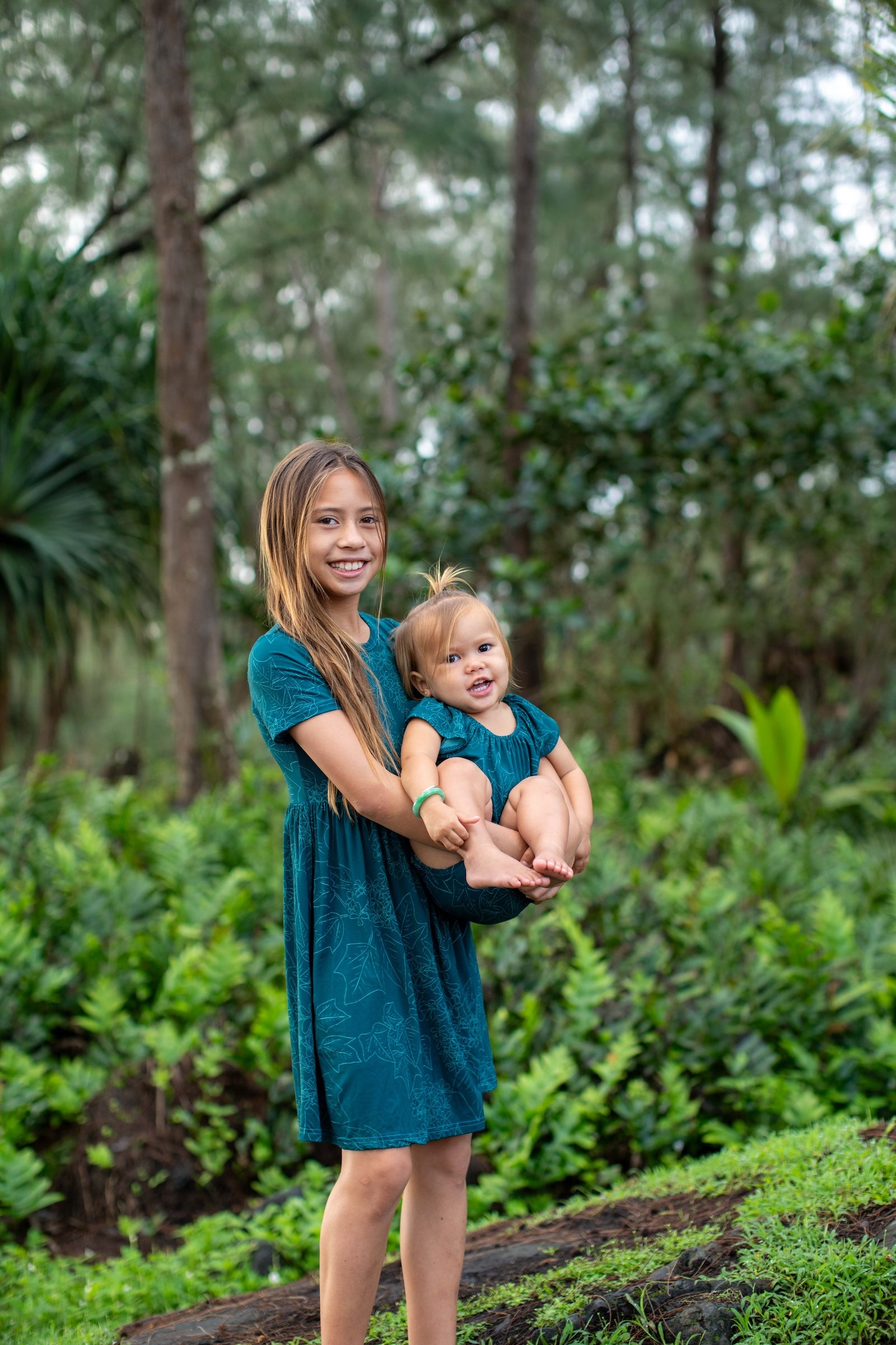 Blue Pua Kukui Flutter Romper