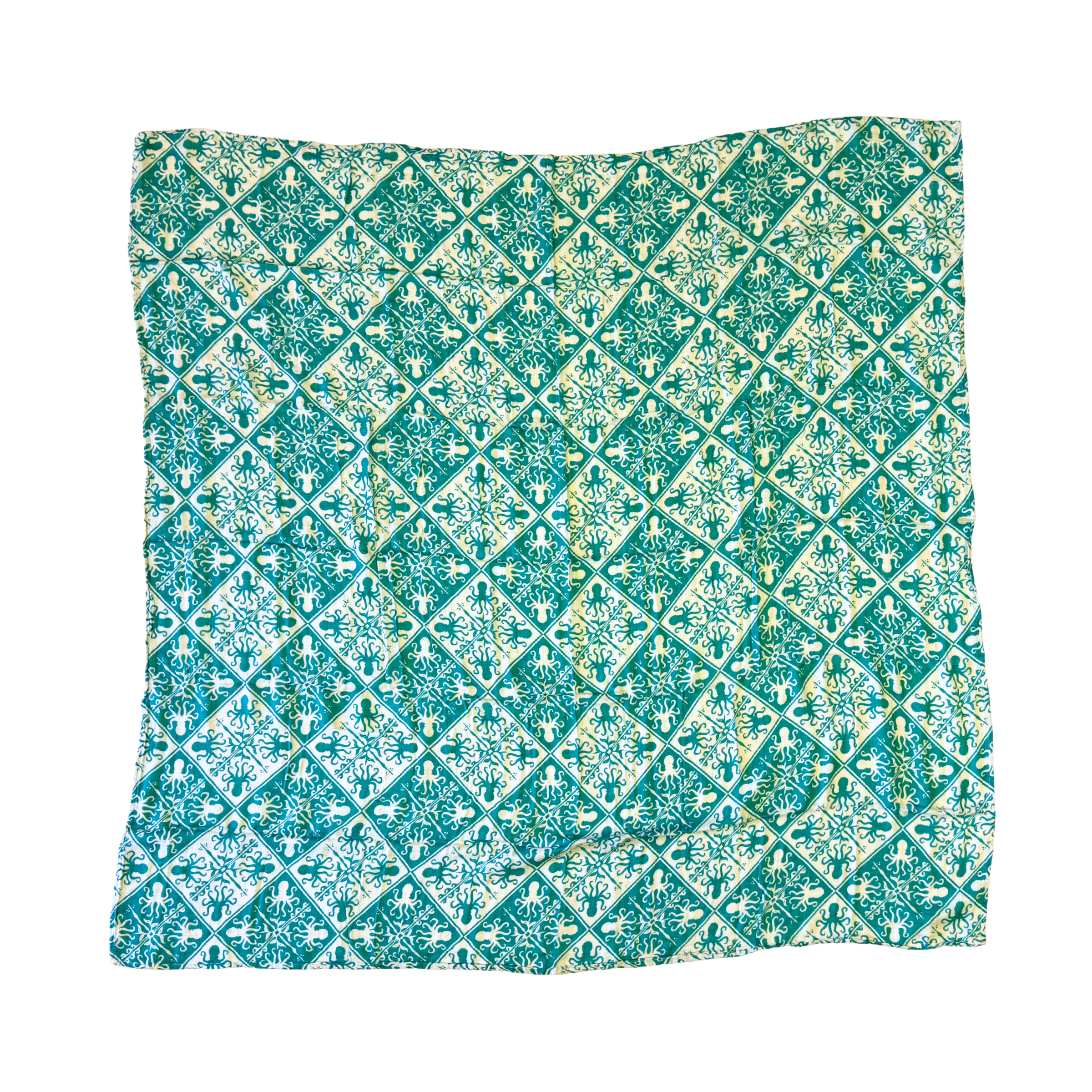 Teal Kuiki Heʻe Kapa Moe - Hawaiian Bamboo Swaddle