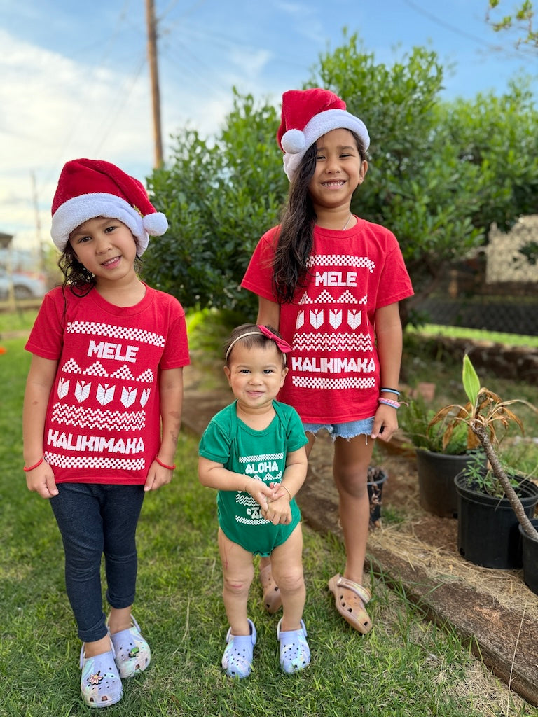 Mele Kalikimaka Ugly Christmas Keiki Tees